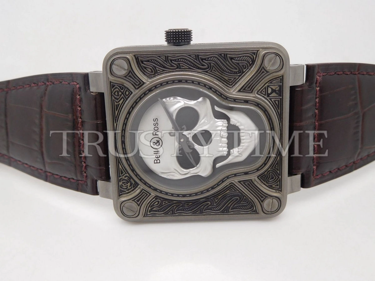 Копия часов Bell & Ross BR 01 Skull Burning BR0192-SKULL-BURN Арт.BR-0194