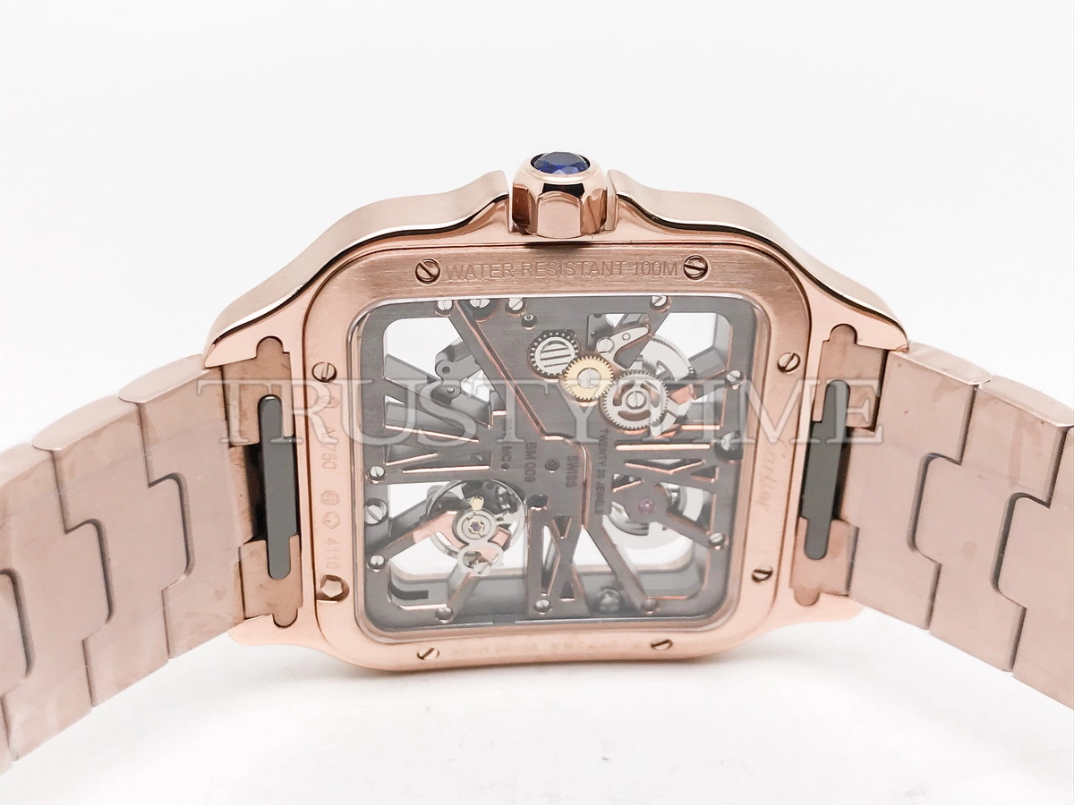 Копия часов Cartier Santos de Cartier Large Skeleton 40mm WHSA0016 Арт.CR-0988
