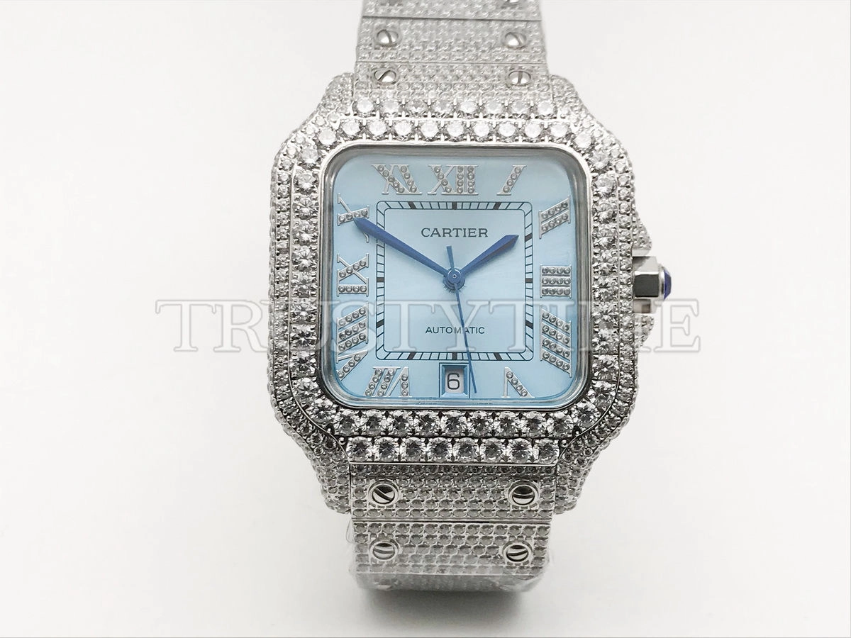 Копия часов Cartier Santos De Cartier 40 WSSA0018 Diamonds Арт.CR-0930