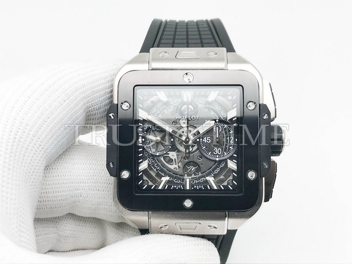 Копия часов Hublot Square Bang Unico Titanium Ceramic 821.NM.0170.RX Арт.HB-1224