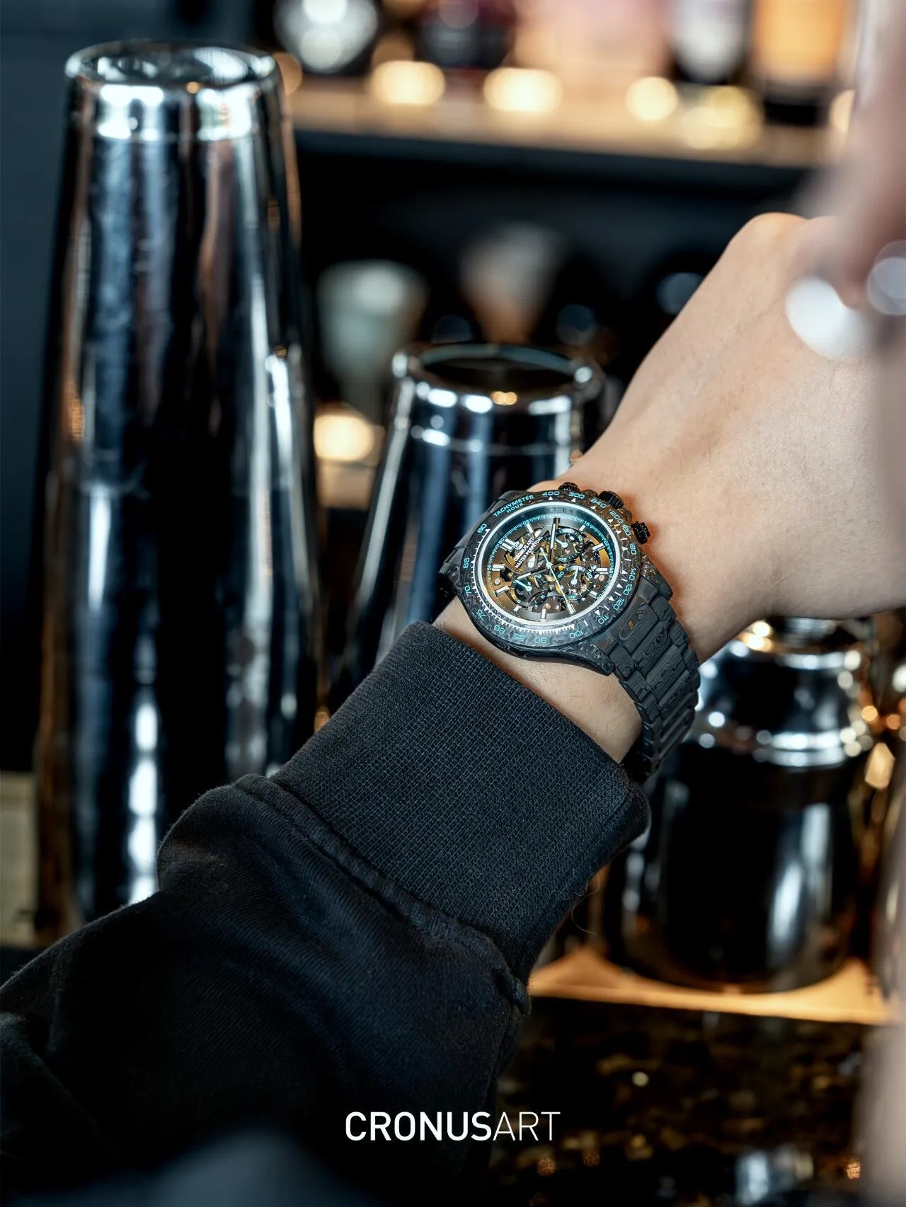 Копия часов CronusArt NTPT Carbon Fiber Watch Limited edition CM016-027 Арт.CA-0445