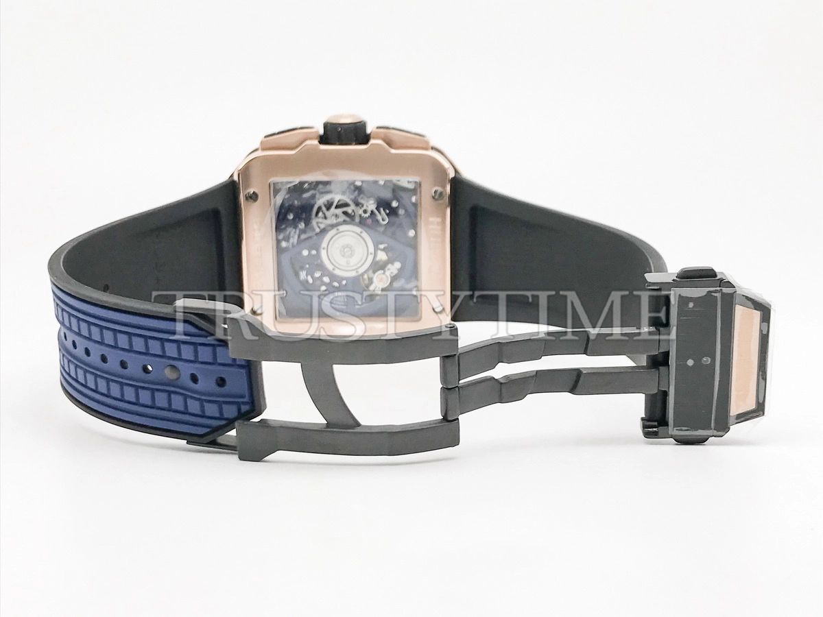 Копия часов Hublot Square Bang Unico King Gold Blue Ceramic 821.OL.5180.RX Арт.HB-1284