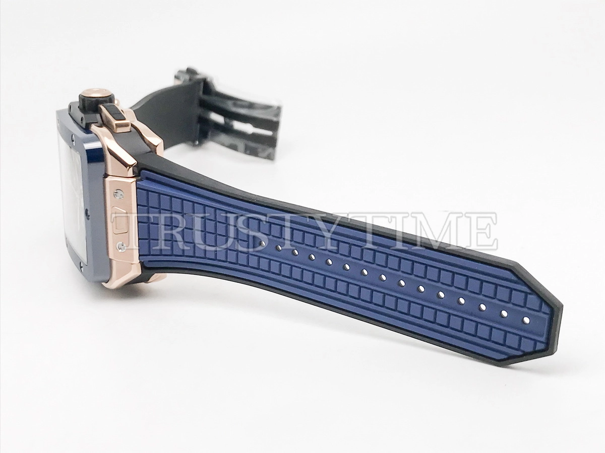 Копия часов Hublot Square Bang Unico King Gold Blue Ceramic 821.OL.5180.RX Арт.HB-1284