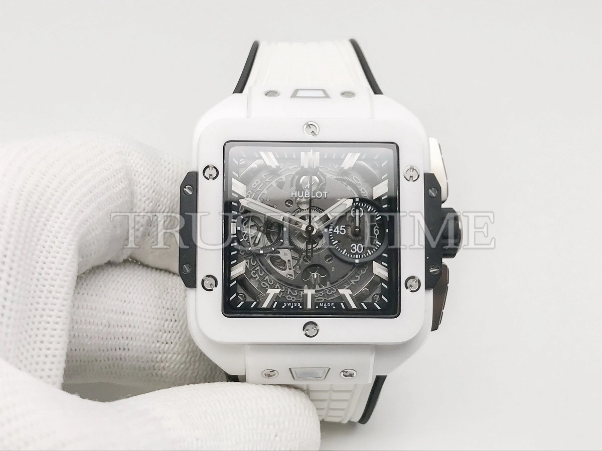 Копия часов Hublot Square Bang Unico White Ceramic 821.HX.0170.RX Арт.HB-1228