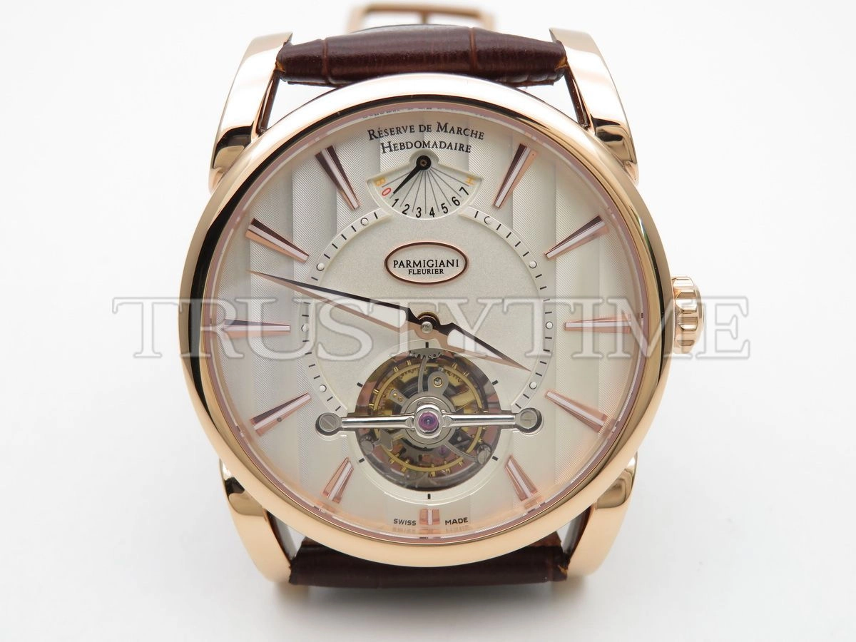 Копия часов Parmigiani Fleurier Tonda Tourbillon Rose Gold Silver PFH251-1000100-HA1241