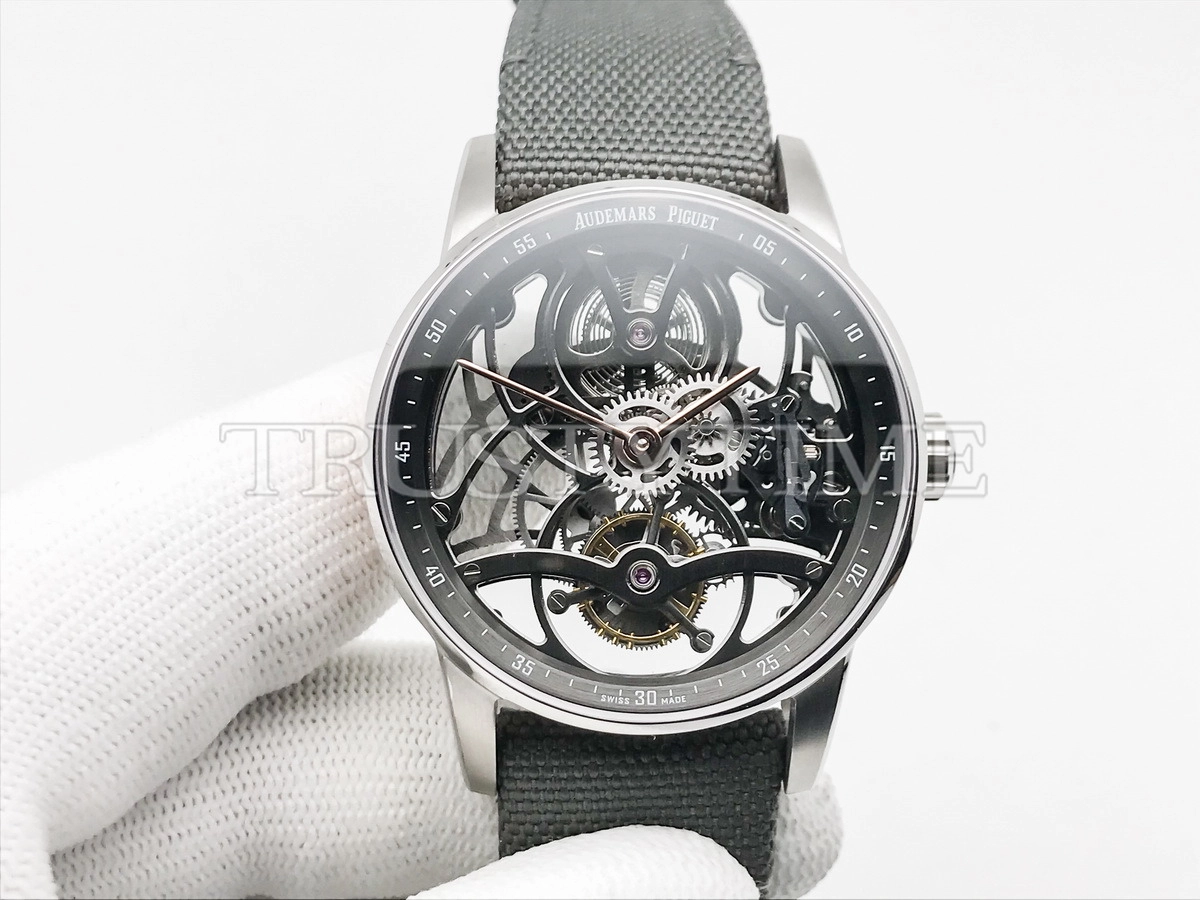 Копия часов Audemars Piguet Royal Oak Tourbillon Openworked 26600CR.OO.D009KB.01 Арт.AP-1181