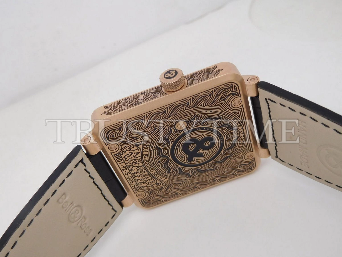 Копия часов Bell & Ross BR 01 Skull Burning BR0192-BURNSK-BR Арт.BR-0196