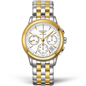 Копия часов Longines Elegance Flagship Chronograph 39mm L4.803.3.22.7 Арт.LN-0329