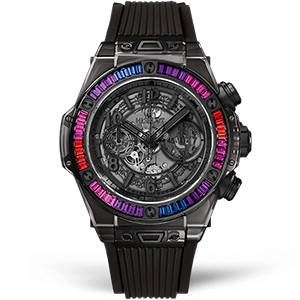 Копия часов Hublot Big Bang Unico All Black Sapphire Galaxy 45mm 411.JB.4901.RT.4098 Арт.HB-0434