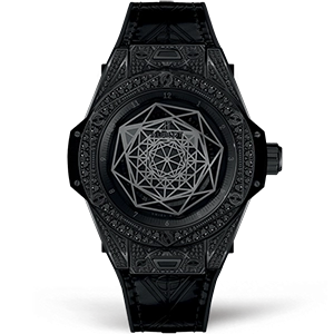 Копия часов Hublot Big Bang Sang Bleu All Black Pave 39mm 465.CS.1114.VR.1700.MXM18 Арт.HB-1270