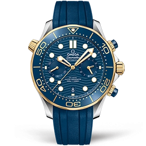 Копия часов Omega Seamaster Diver 300m Co‑Axial Master Chronometer Chronograph 44mm 210.22.44.51.03.001 Арт.OM-0832