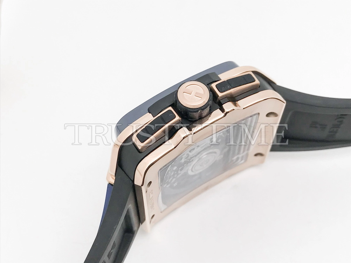 Копия часов Hublot Square Bang Unico King Gold Blue Ceramic 821.OL.5180.RX Арт.HB-1284