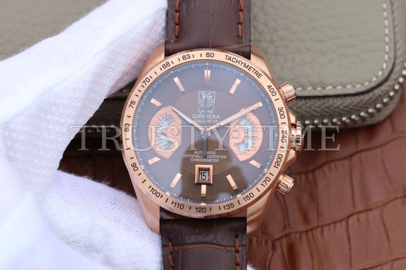 Копия часов Tag Heuer Grand Carrera Calibre 17 RS 43mm CAV514C.FC8171 Арт.TG-0624