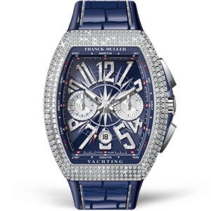 Копия часов Franck Muller Vanguard Chronograph V 45 CC DT YACHTING D NBR CD (BL) (AC) BL.DIAM AC Арт.FM-0642