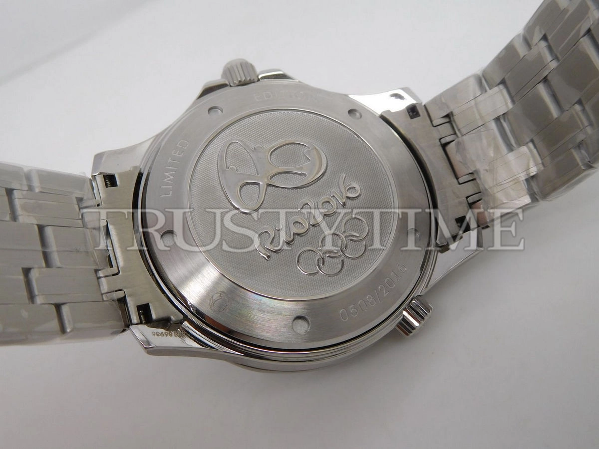 Копия часов Omega Seamaster Diver 300m Co-Axial Chronometer Limited Edition "Rio 2016" 41mm 522.30.41.20.01.001 Арт.OM-0719
