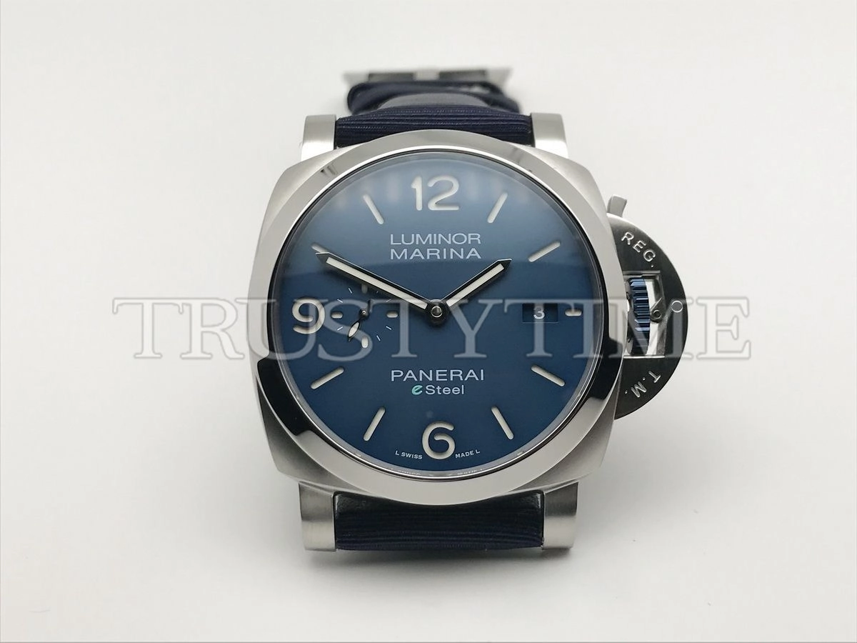 Копия часов Panerai Luminor 1950 Marina 3 Days Automatic eSteel Blue Profondo 44mm PAM01157 Арт.PN-0828