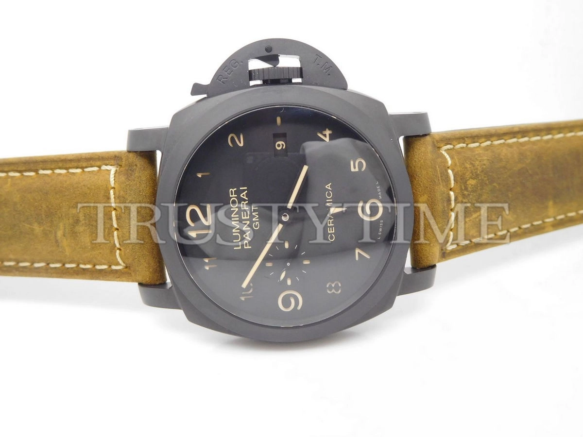 Копия часов Panerai Luminor 1950 3 Days GMT Automatic Ceramica 44mm PAM00441 Арт.PN-0710