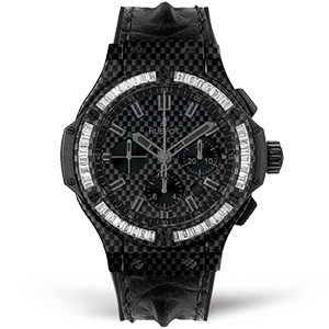 Копия часов Hublot Big Bang Carbon Bezel Baguette Diamonds 44mm 301.QX.1740.HR.1904 Арт.HB-1059