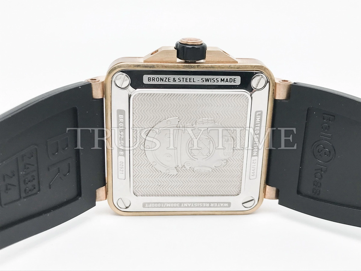 Копия часов Bell & Ross BR 03-92 Diver Black & Green Bronze BR0392-D-LT-BR/SRB Арт.BR-0310