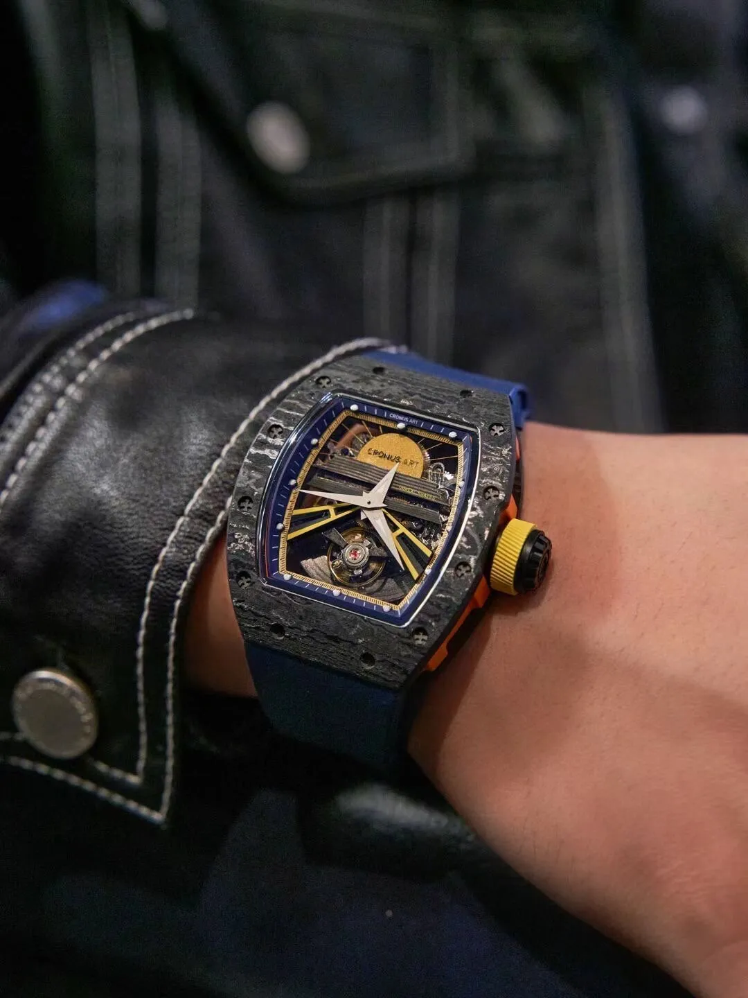 Копия часов CronusArt NTPT Carbon Fiber Watch CM36-001 Арт.CA-0450